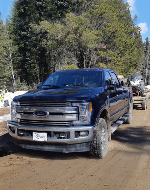 Borderline truck on roadside